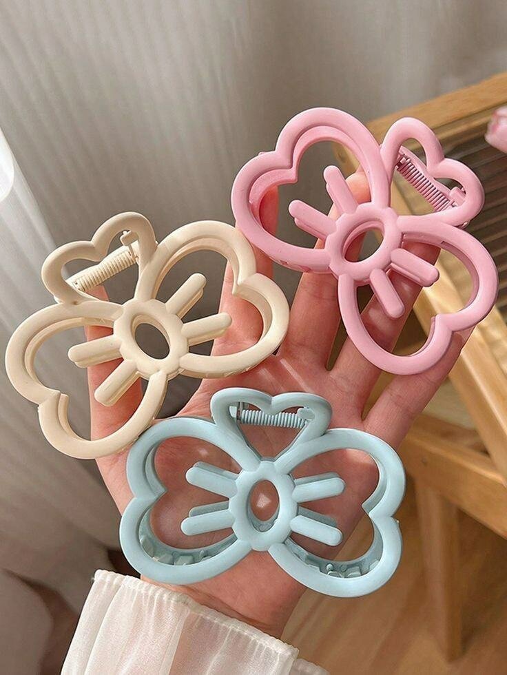 Pinces à cheveux papillon colorées