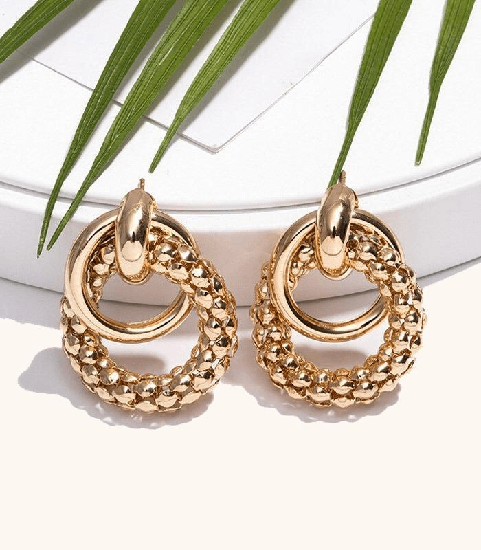 Golden Plated Earring Set