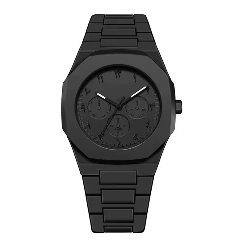 Montre noire minimaliste
