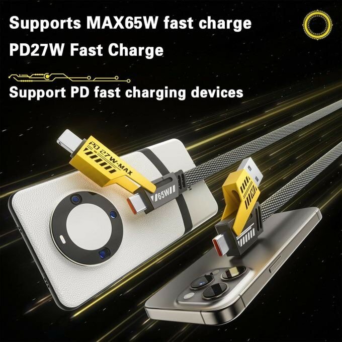 Câble USB-C 4-en-1 65W