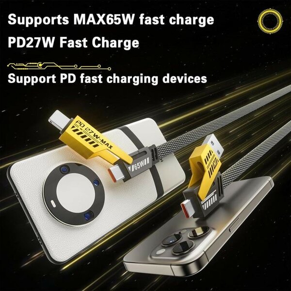 Câble USB-C 4-en-1 65W