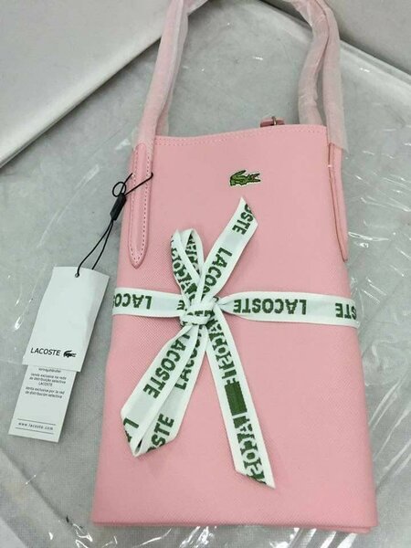 Sac bandoulière rose Lacoste