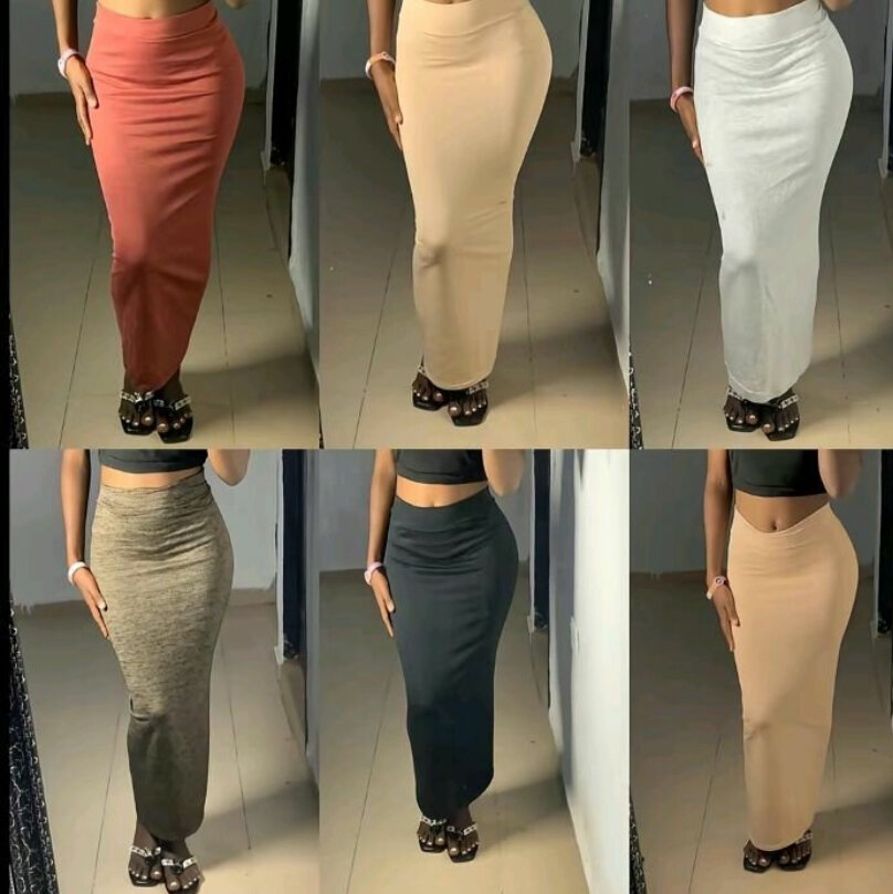 Jupe longue taille haute femme