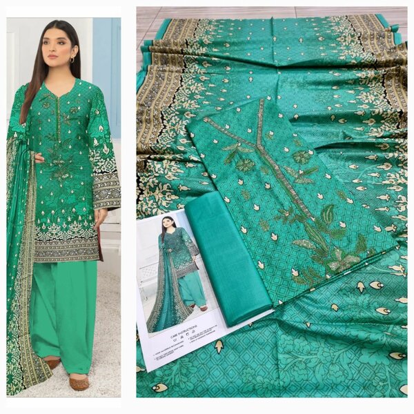 Printed lawn suit