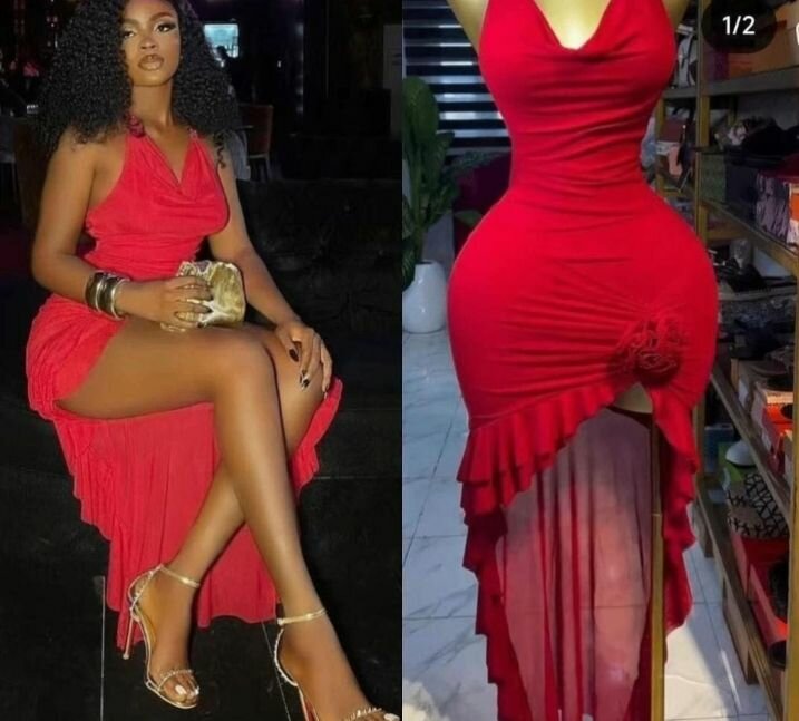 Robe rouge élégante soirée