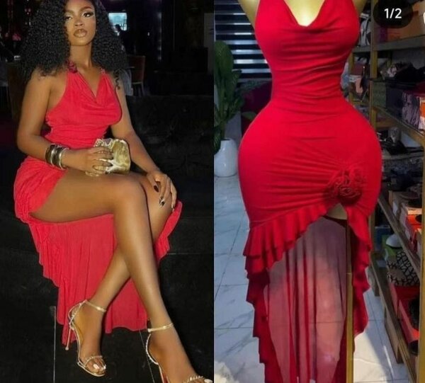 Robe rouge élégante soirée