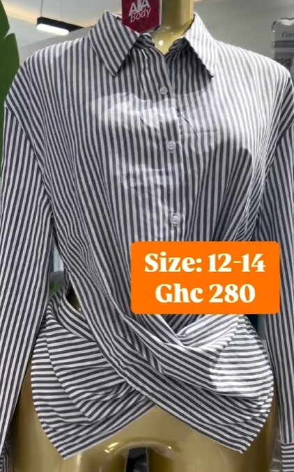 Striped shirt size 12-14