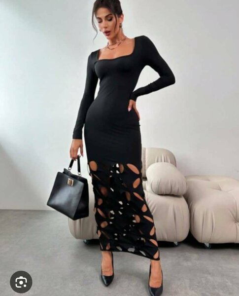 Robe Longue Noire Élégante