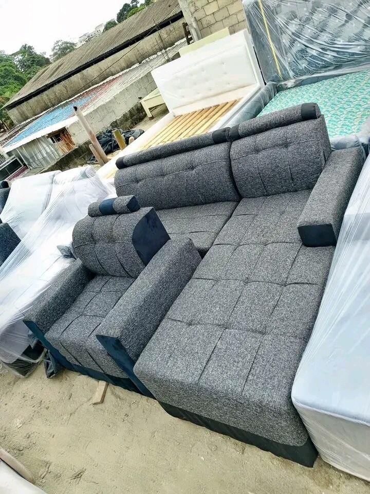 Canapé d'angle moderne en tissu