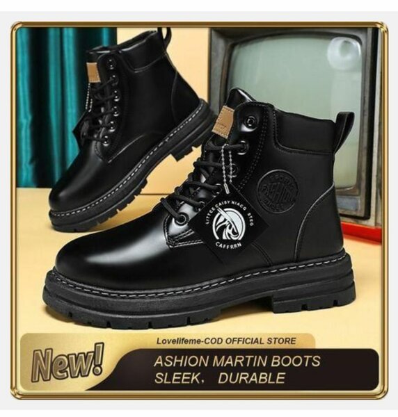 Bottes Martin en Cuir Noir