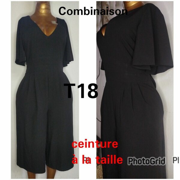 Combinaison élégante noire femme