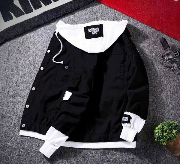 Veste à capuche en denim