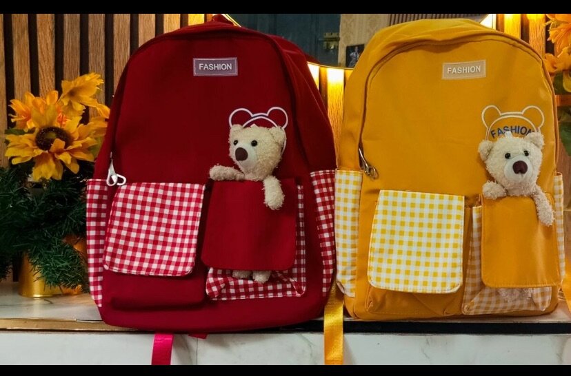 Sac à dos enfant avec ours en peluche