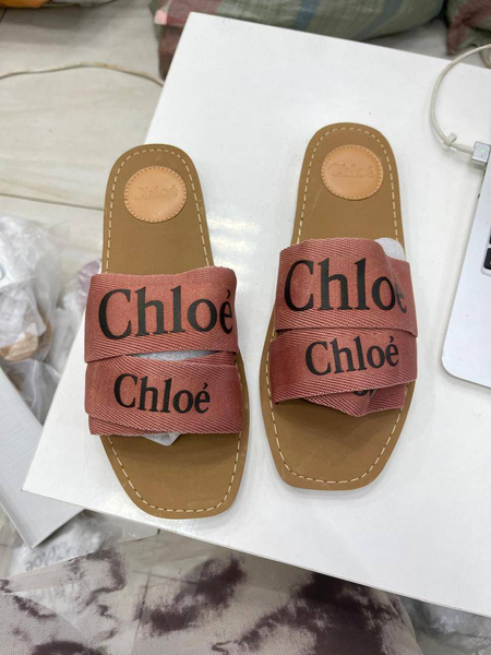 burgundy sandals Chloe'
