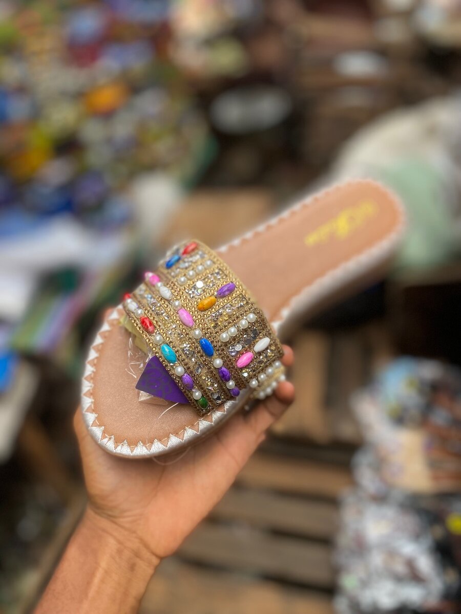 Sandales strass multicolores