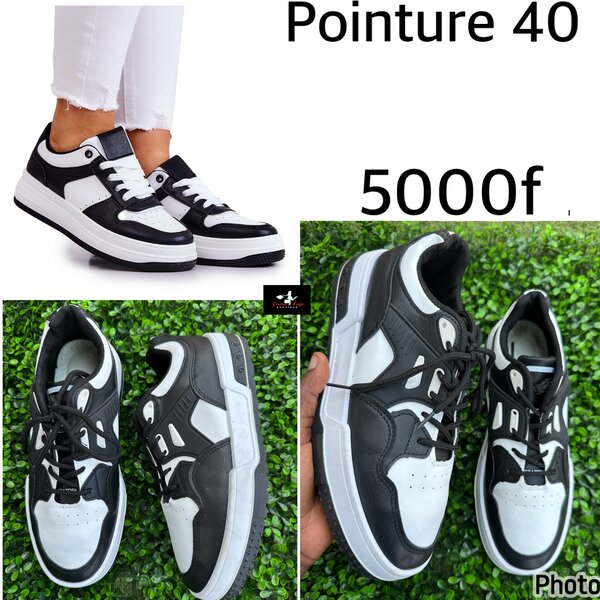 Baskets tendance noir et blanc