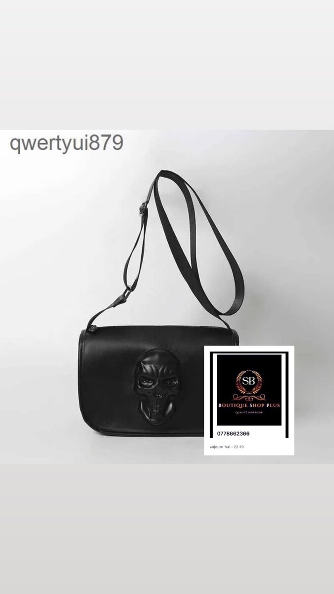 Sac Bandoulière Style Crâne