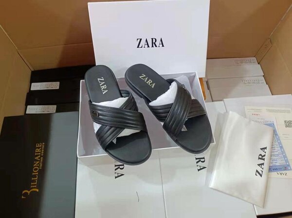 Quality branded leather slippers