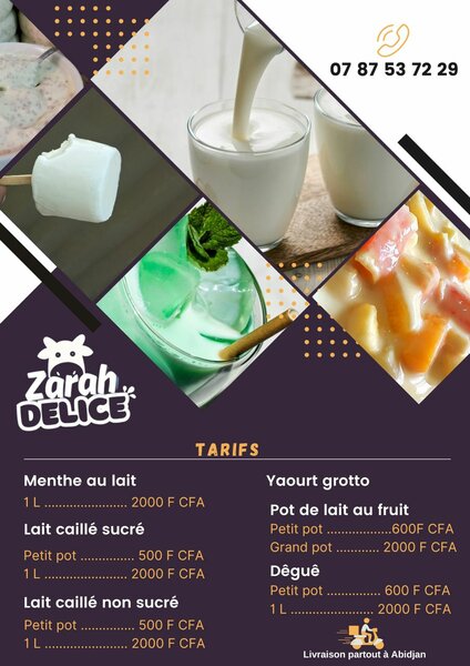 Produits laitiers Zarah Délice
