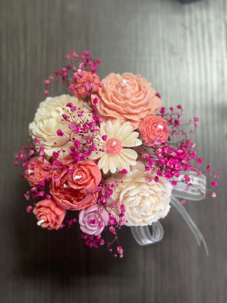 Bouquet floral de bougie