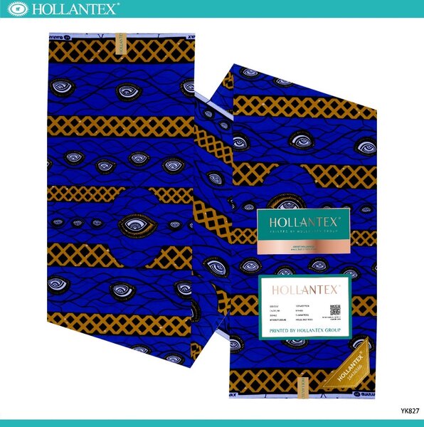 Tissu Wax Hollantex Bleu