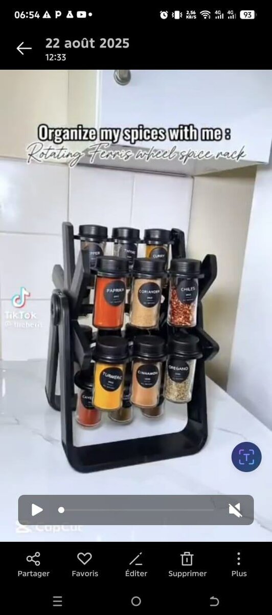 Carrousel à épices rotatif