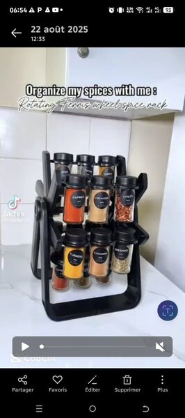 Carrousel à épices rotatif