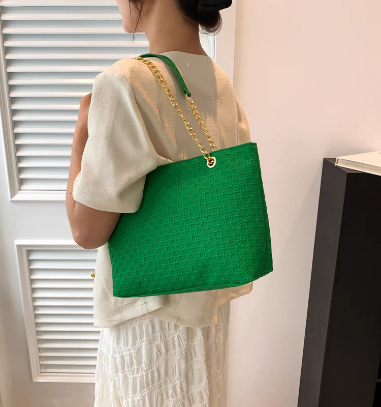 Sac à main à texture légère vert