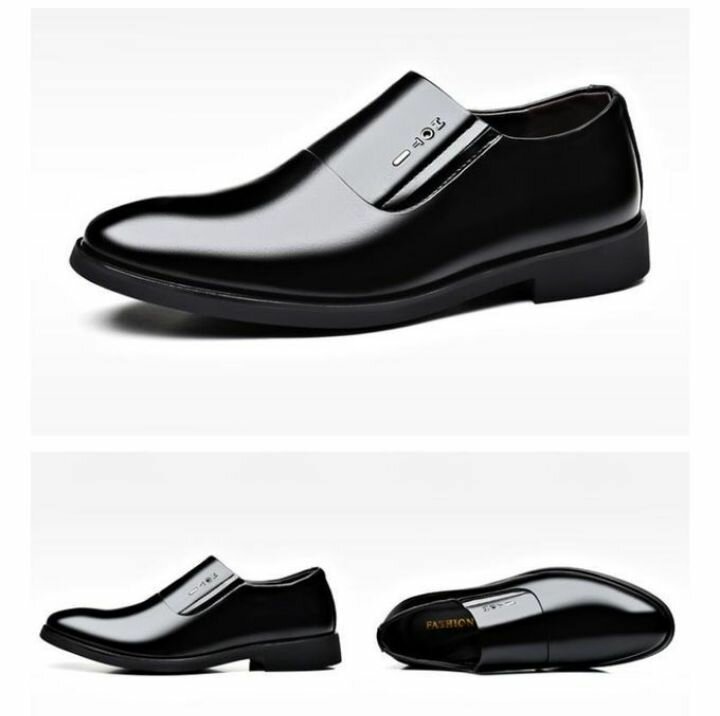 Chaussures Derby en cuir noir