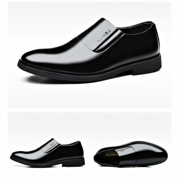 Chaussures Derby en cuir noir