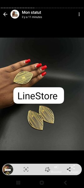 Boucles d'oreilles et bague