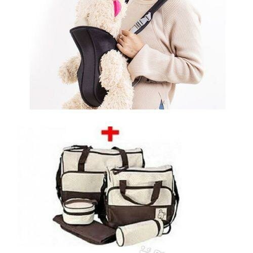 Kangourou + Sac à Langer 5 Pièces- Marron