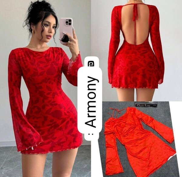 Robe Rouge Dos Nu Chic
