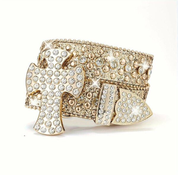 Ceinture large brillante