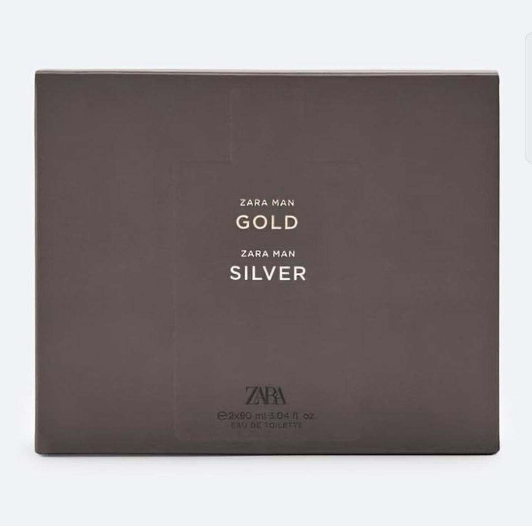ZARA Man Gold + ZARA Man Silver EDT 90ml X 2