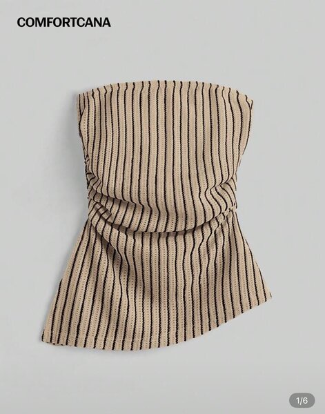 Top bustier rayé femme