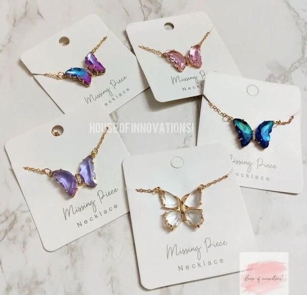 Colliers Papillon Cristal Élégants