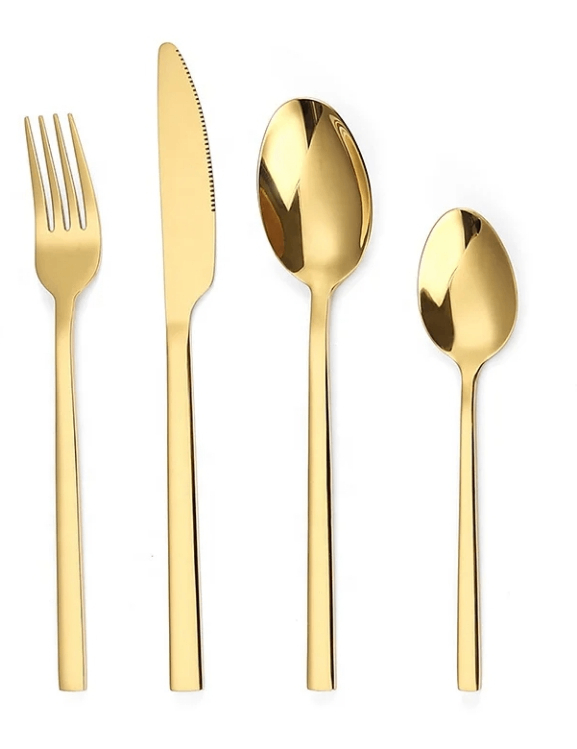 Ensemble de 24 couverts  dorés