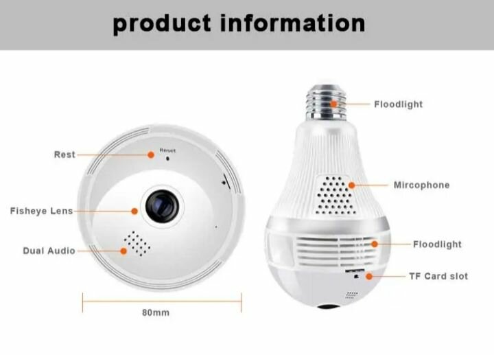 Caméra de Sécurité 360° WiFi