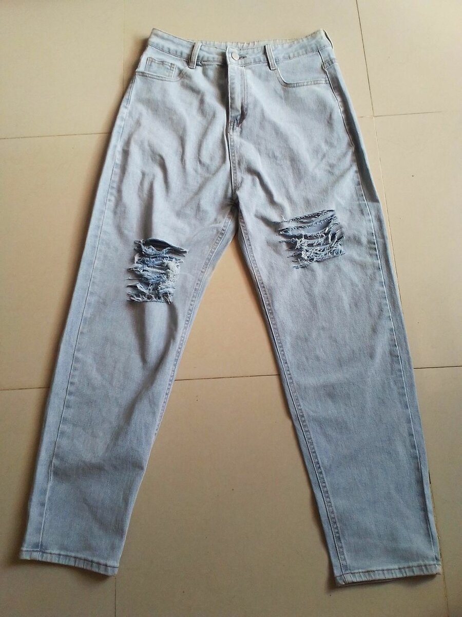 Jean déchiré tendance femme