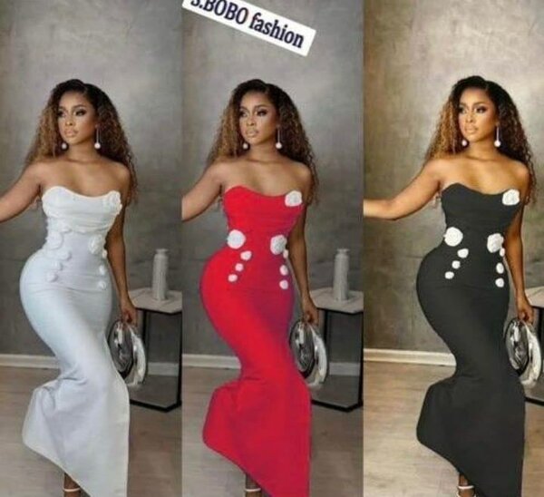 Robe élégante sirène à fleurs