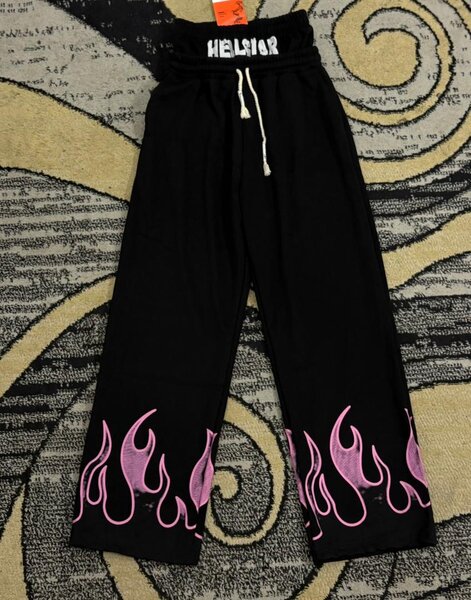 Pantalon motif flamme cool