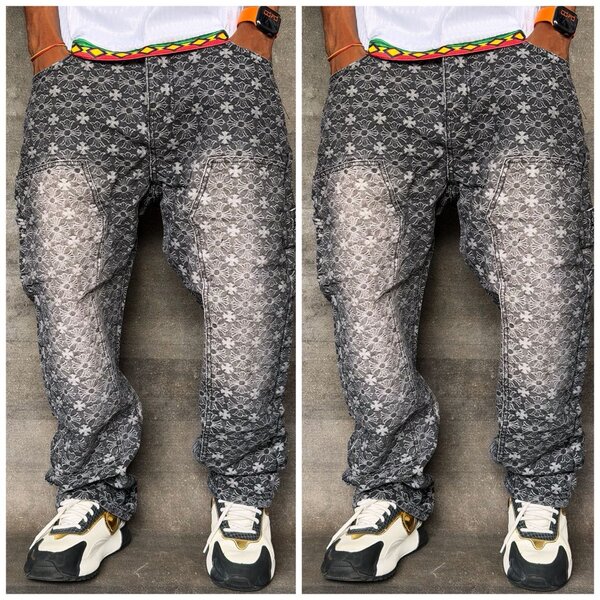 Jeans tendance à motifs