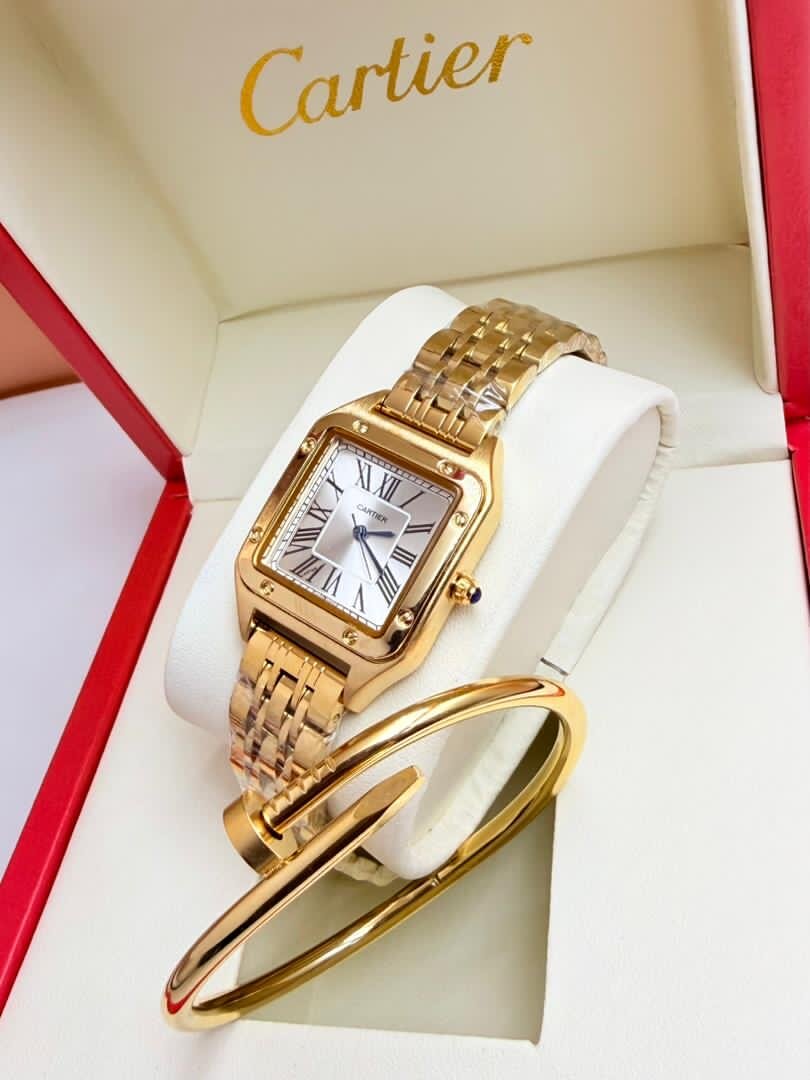 Montre Cartier femme en acier ou or