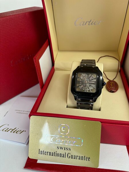 Sleek Cartier Santos Wristwatch For Him