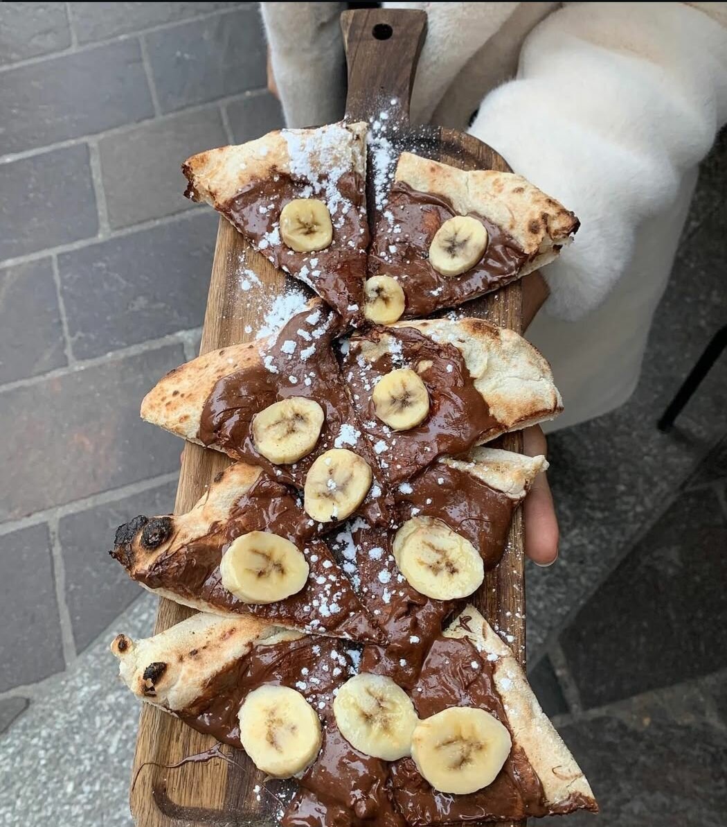 Pizza sucrée Nutella banane