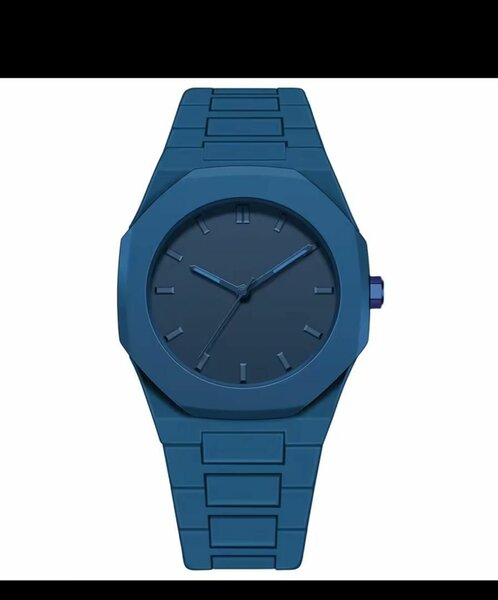 Montre bleu minimaliste