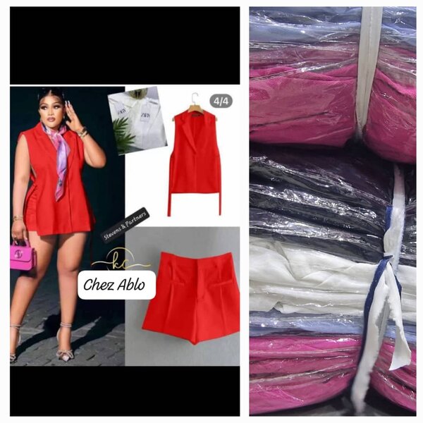 Ensemble Rouge Élégant Femme