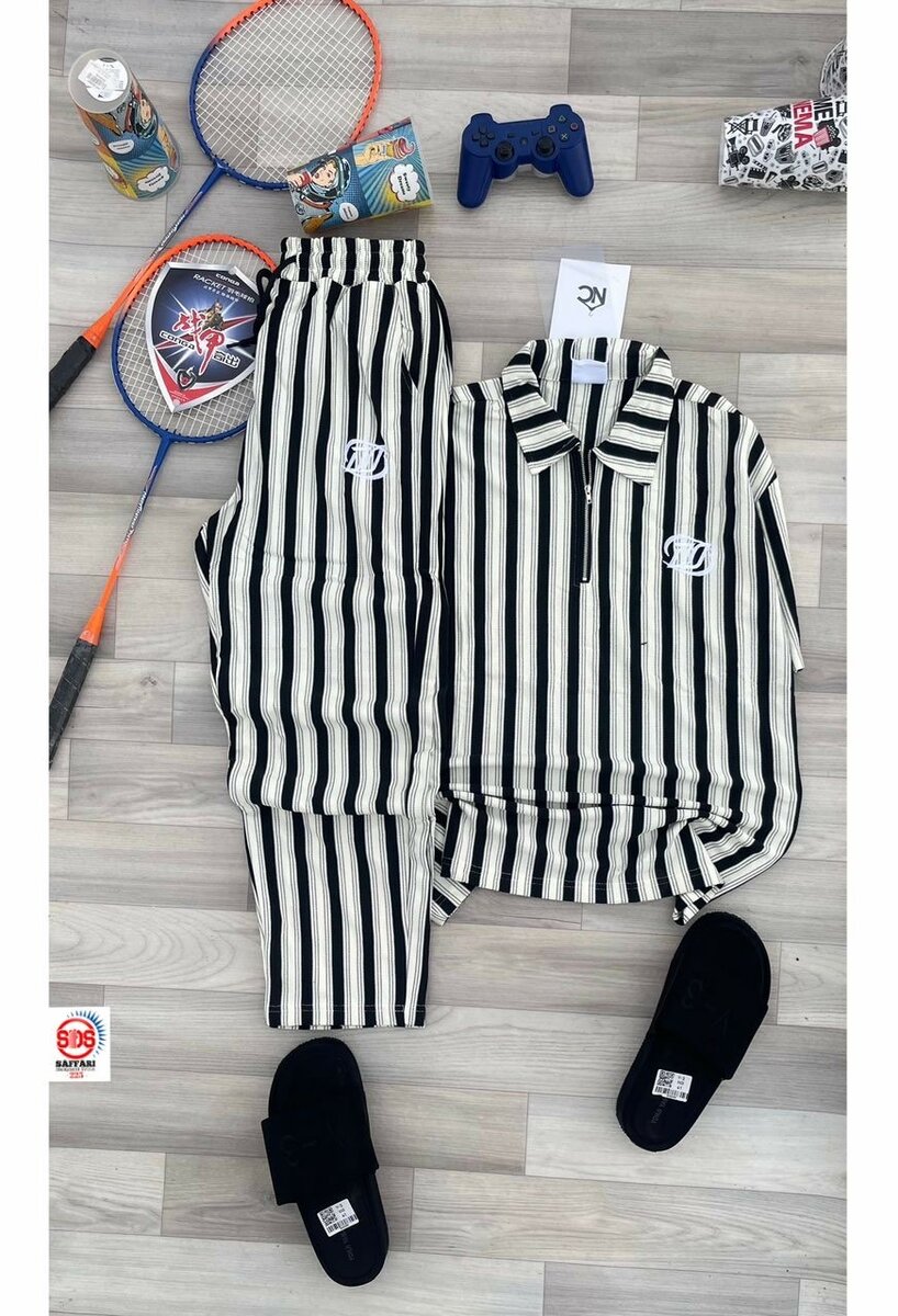 Pyjama confortable à rayures