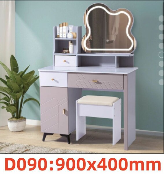 Comode avec miroir éclairé